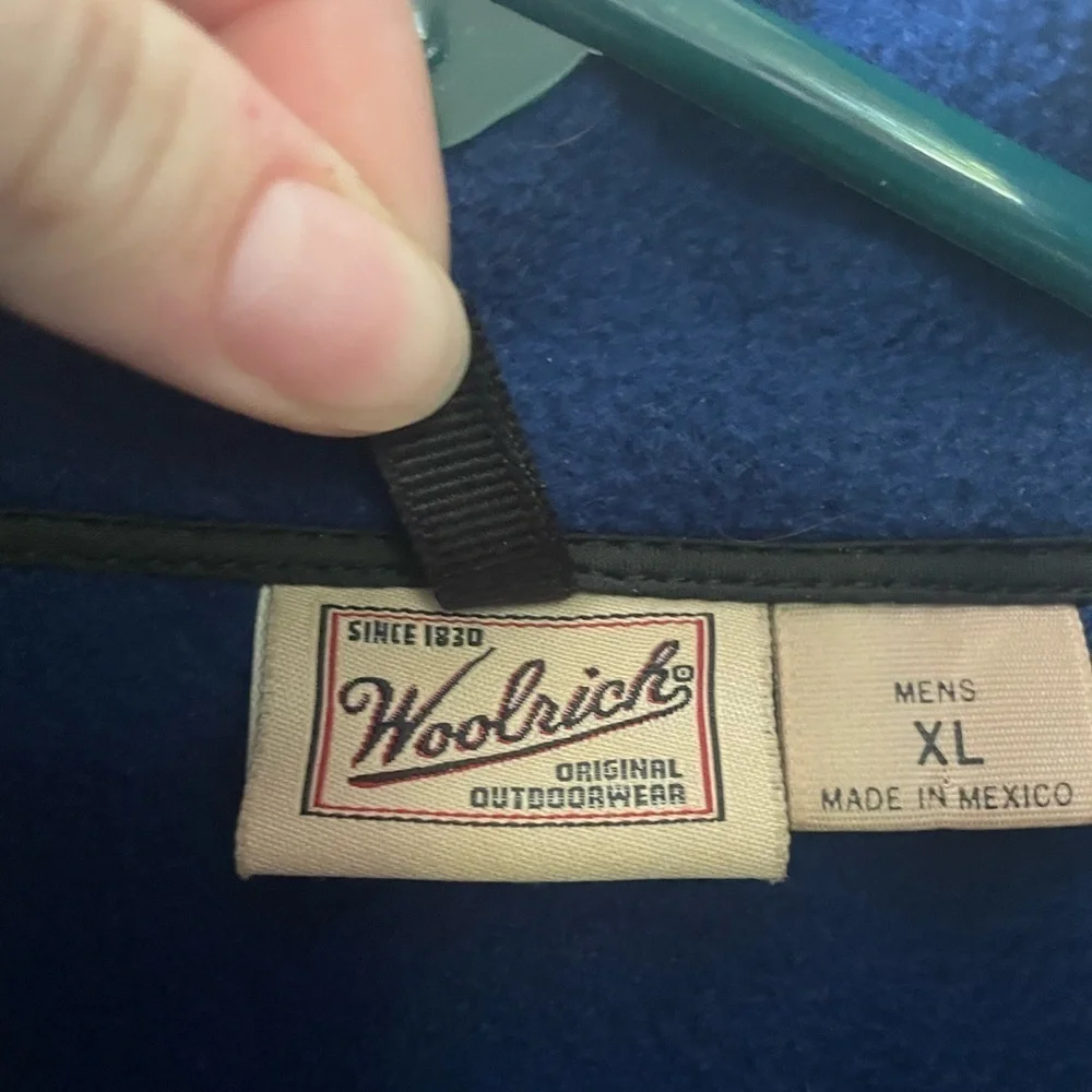 Men’s Vintage Woolrich Long Sleeve Fleece Full Zip